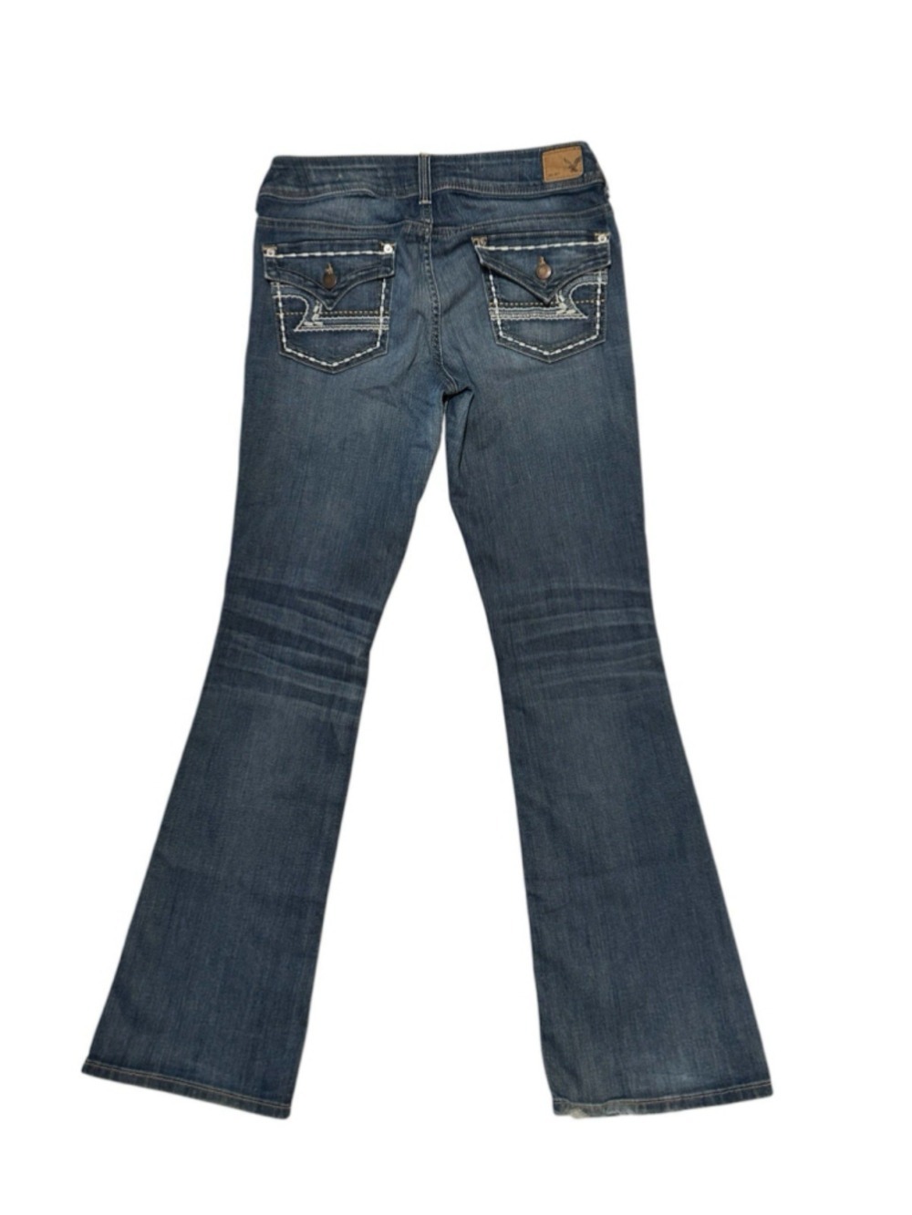 American Eagle Jeans Womens 6 30 X 32 Kick Boot Super Stretch Low -Rise Distress - Picture 3 of 16